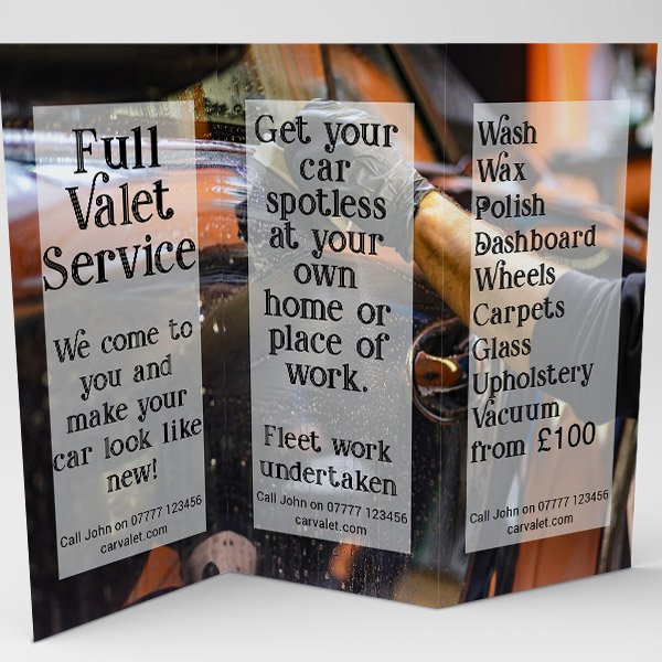 Leaflet A4 Tri-Fold Standard Double Sided